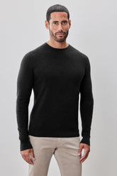 Chandail à manches longues col rond pour homme par Robert Barakett | Watertown RB41569 Noir | Machemise.ca, vêtements mode pour hommes