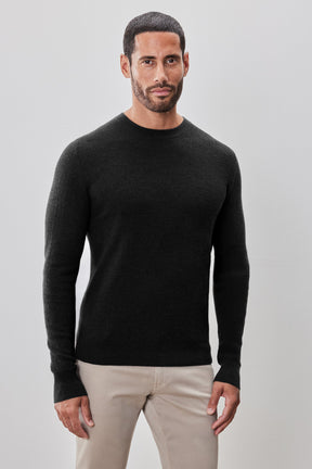 Chandail à manches longues col rond pour homme par Robert Barakett | Watertown RB41569 Noir | Machemise.ca, vêtements mode pour hommes