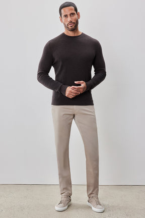 Chandail à manches longues col rond pour homme par Robert Barakett | Watertown RB41569 Brun | Machemise.ca, vêtements mode pour hommes