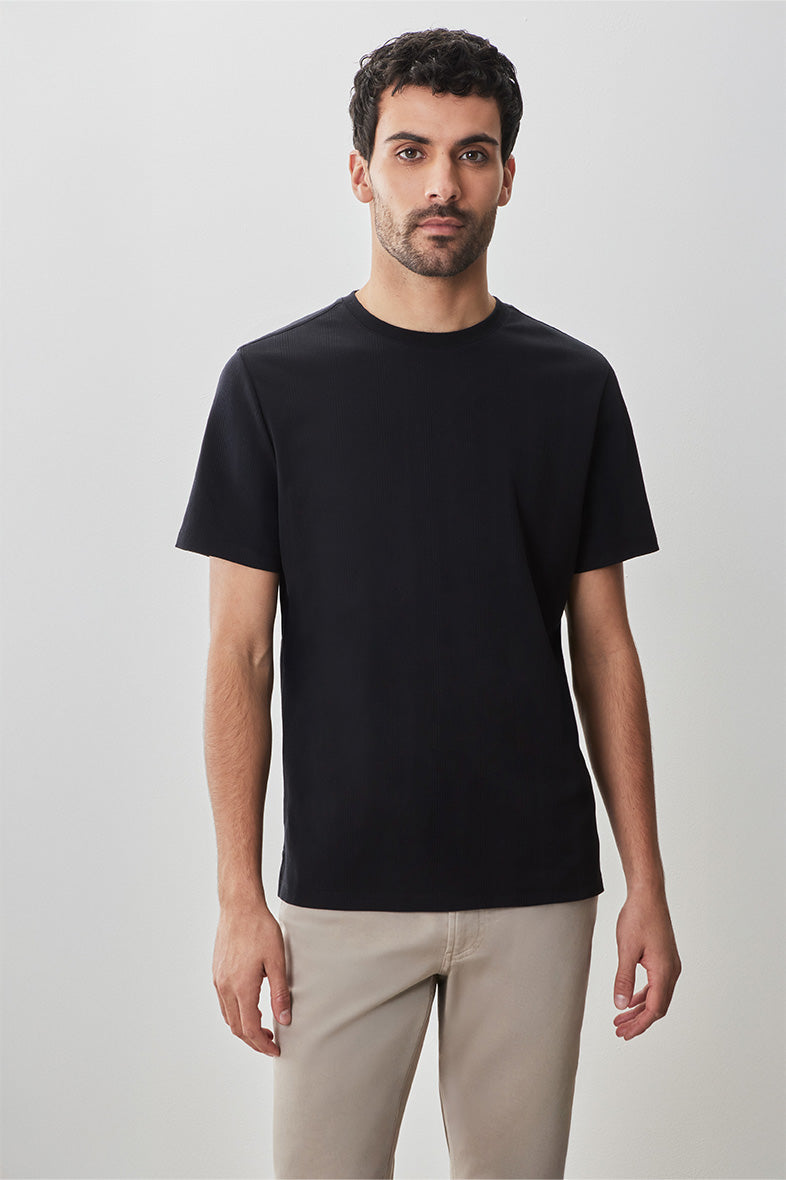 T-shirt col rond pour homme par Robert Barakett | RB51014 Portmao Noir | Machemise.ca, vêtements mode pour hommes