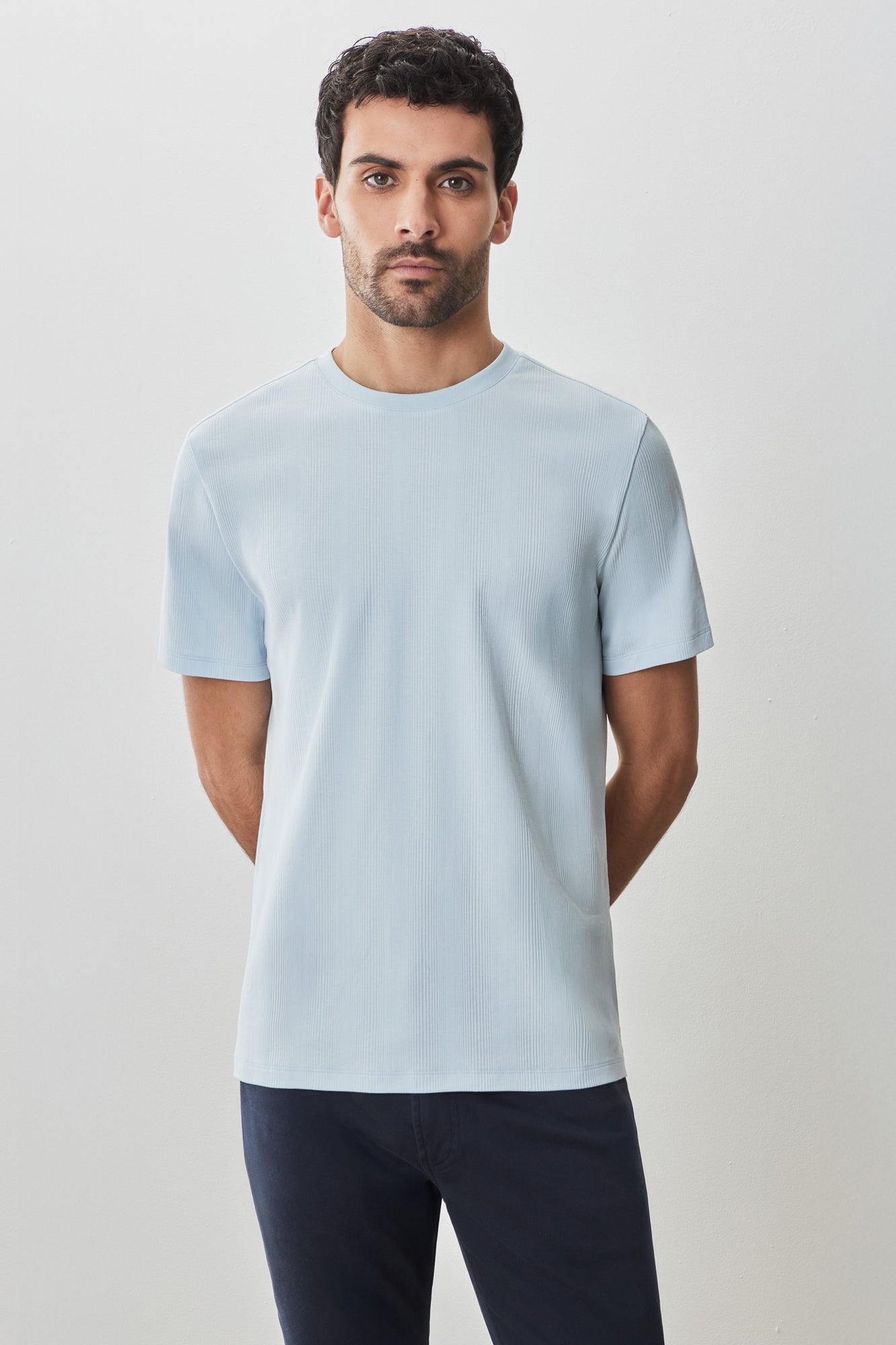 T-shirt col rond pour homme par Robert Barakett | RB51014 Portmao Bleu Clair | Machemise.ca, vêtements mode pour hommes