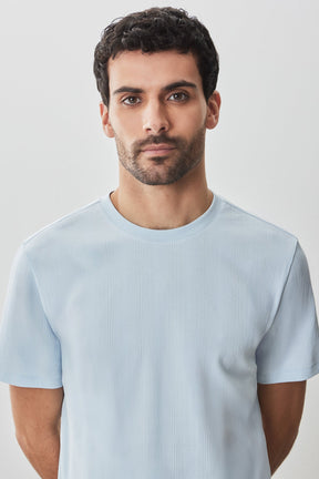 T-shirt col rond pour homme par Robert Barakett | RB51014 Portmao Bleu Clair | Machemise.ca, vêtements mode pour hommes