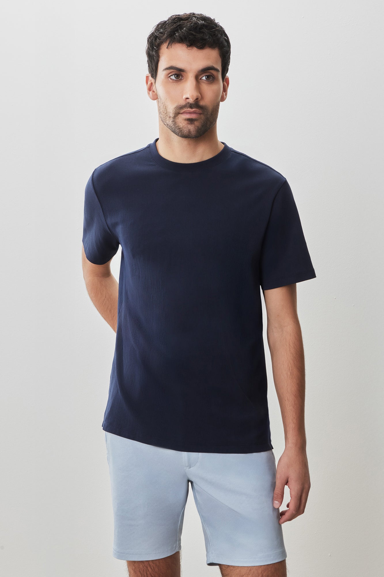 T-shirt col rond pour homme par Robert Barakett | RB51014 Portmao Bleu Marine | Machemise.ca, vêtements mode pour hommes