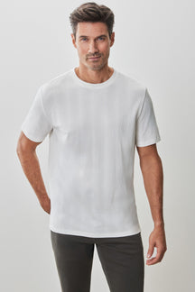 T-shirt col rond pour homme par Robert Barakett | RB51014 Portmao Blanc | Machemise.ca, vêtements mode pour hommes