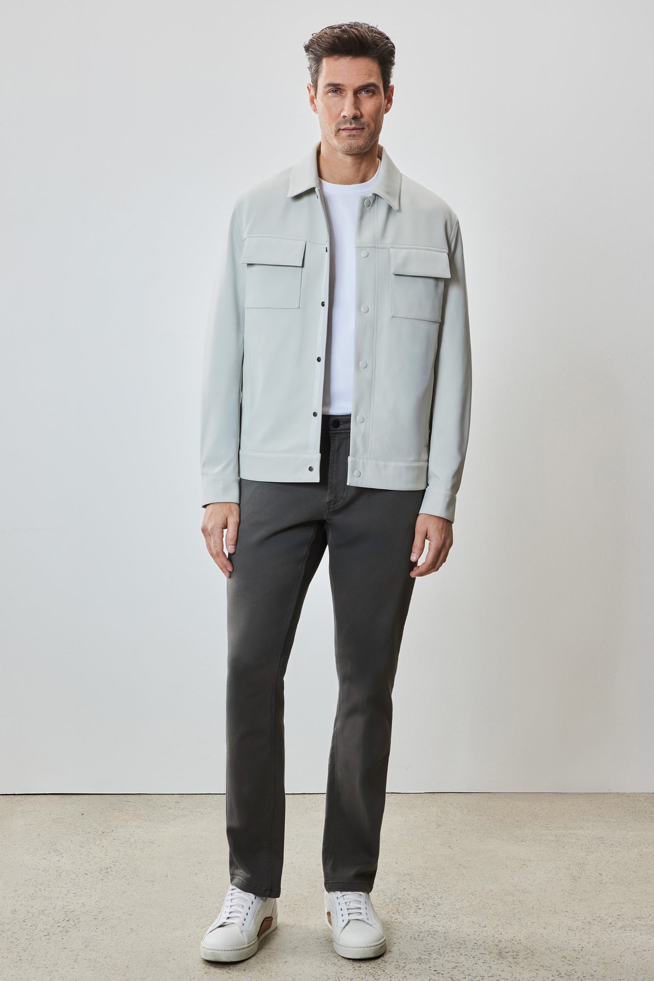 Surchemise style denim pour homme par Robert Barakett | RB51062 Fremantle Pierre | Machemise.ca, vêtements mode pour hommes