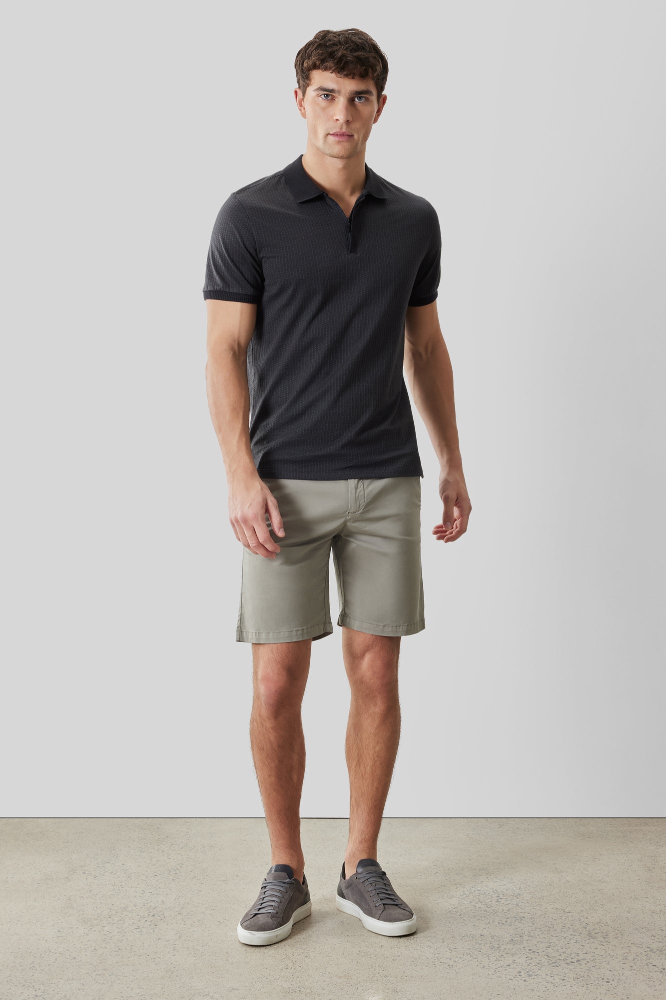 Polo avec fermeture zippée pour homme par Robert Barakett | Whistler RB51084 Noir | Machemise.ca, vêtements mode pour hommes