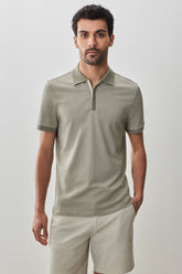 Polo à fermeture éclair recouverte pour homme par Robert Barakett | RB51084 Whistler Pastel | Machemise.ca, vêtements mode pour hommes
