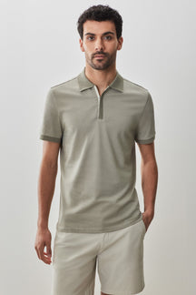 Polo à fermeture éclair recouverte pour homme par Robert Barakett | RB51084 Whistler Pastel | Machemise.ca, vêtements mode pour hommes