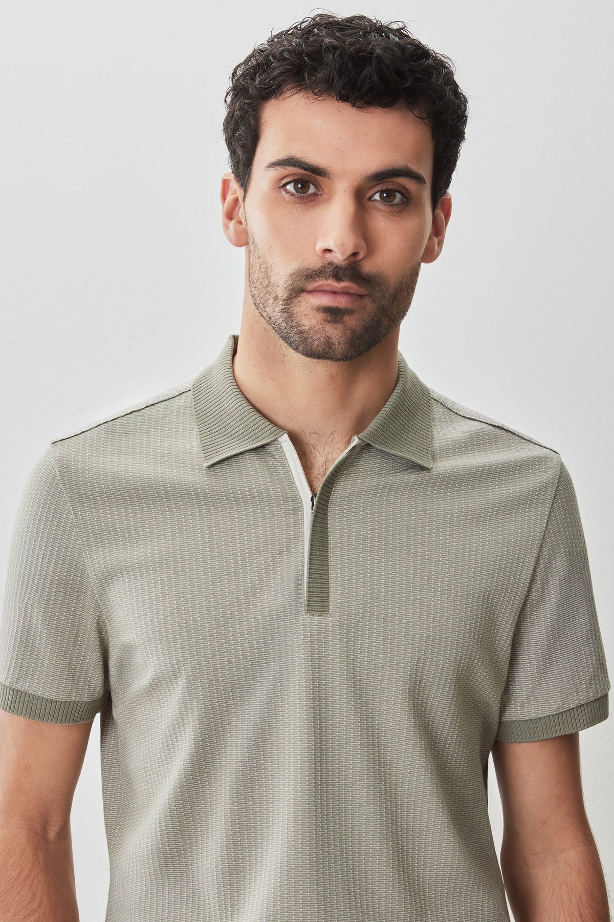 Polo à fermeture éclair recouverte pour homme par Robert Barakett | RB51084 Whistler Pastel | Machemise.ca, vêtements mode pour hommes