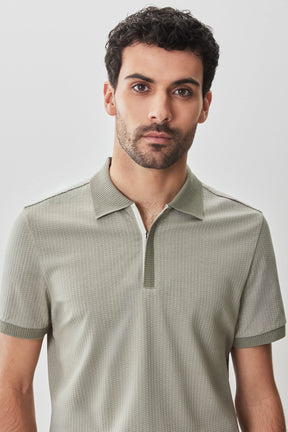 Polo à fermeture éclair recouverte pour homme par Robert Barakett | RB51084 Whistler Pastel | Machemise.ca, vêtements mode pour hommes