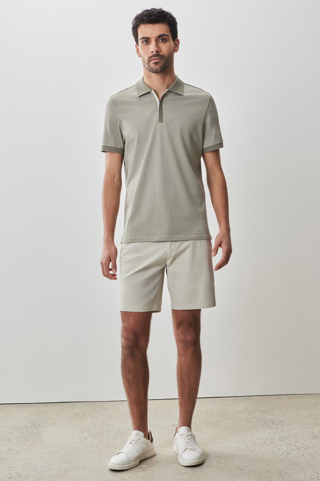 Polo à fermeture éclair recouverte pour homme par Robert Barakett | RB51084 Whistler Pastel | Machemise.ca, vêtements mode pour hommes