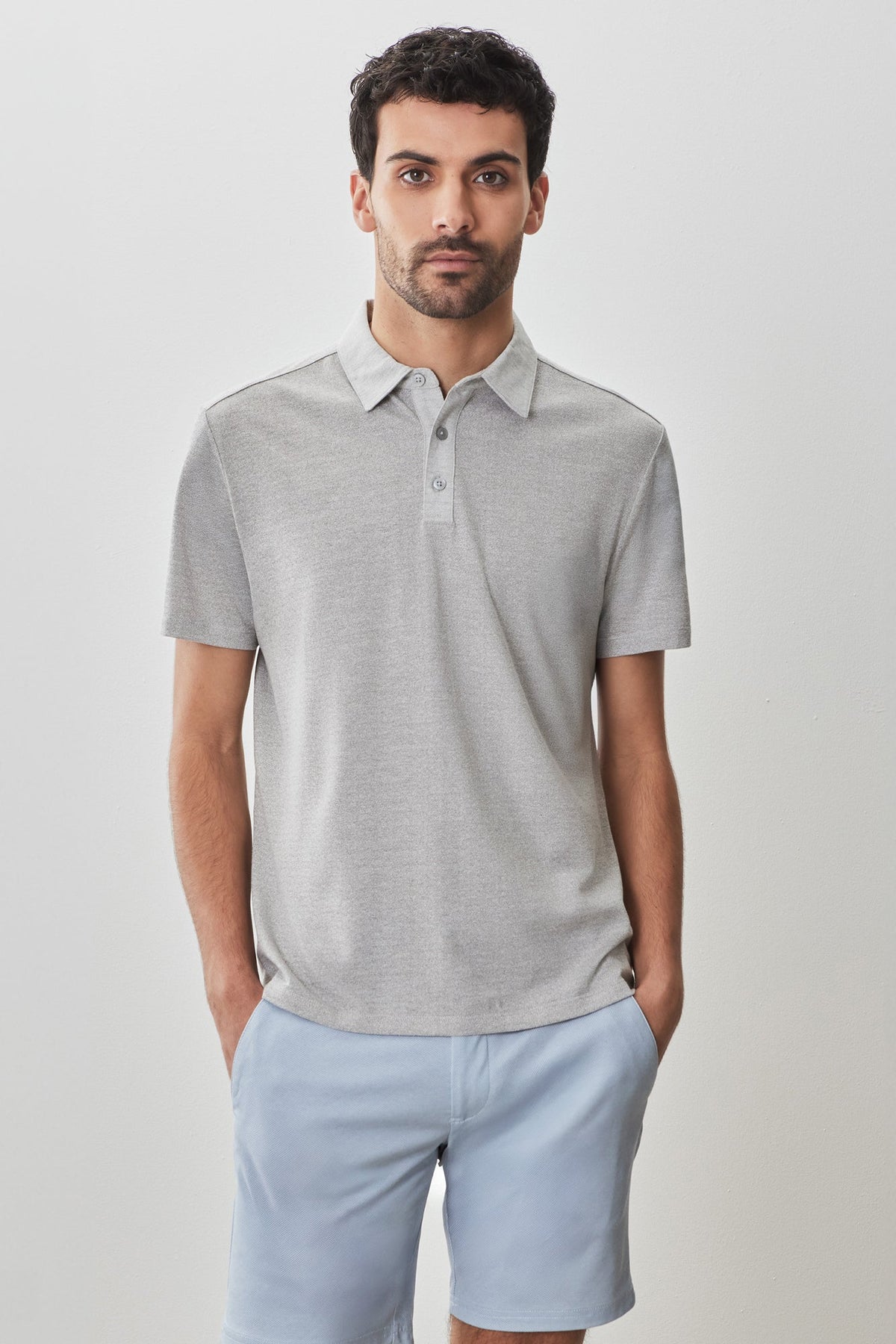 Polo pour homme par Robert Barakett | RB51107 Roscoe Gris | Machemise.ca, vêtements mode pour hommes