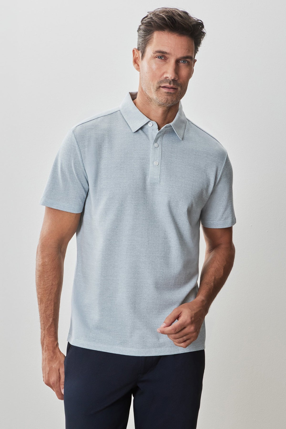 Polo pour homme par Robert Barakett | RB51107 Roscoe Thé Doux | Machemise.ca, vêtements mode pour hommes