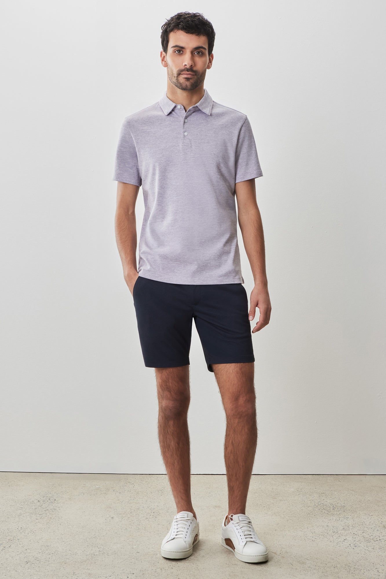 Polo pour homme par Robert Barakett | RB51110 Duke Lavande | Machemise.ca, vêtements mode pour hommes