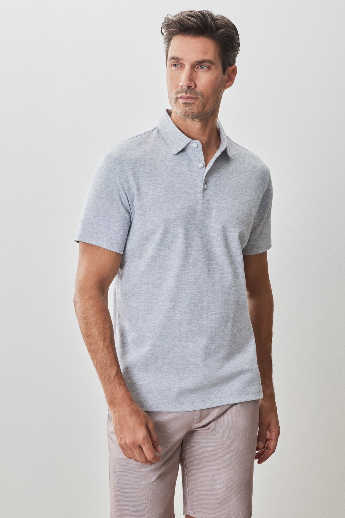 Polo pour homme par Robert Barakett | RB51110 Duke Gris Clair | Machemise.ca, vêtements mode pour hommes