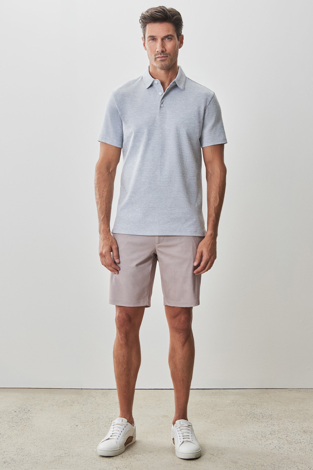 Polo pour homme par Robert Barakett | RB51110 Duke Gris Clair | Machemise.ca, vêtements mode pour hommes