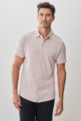 Chemise en tricot pour homme par Robert Barakett | RB51113 Booker Corail | Machemise.ca, vêtements mode pour hommes