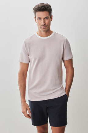 T-shirt col rond pour homme par Robert Barakett | RB51126 Fitch Corail | Machemise.ca, vêtements mode pour hommes
