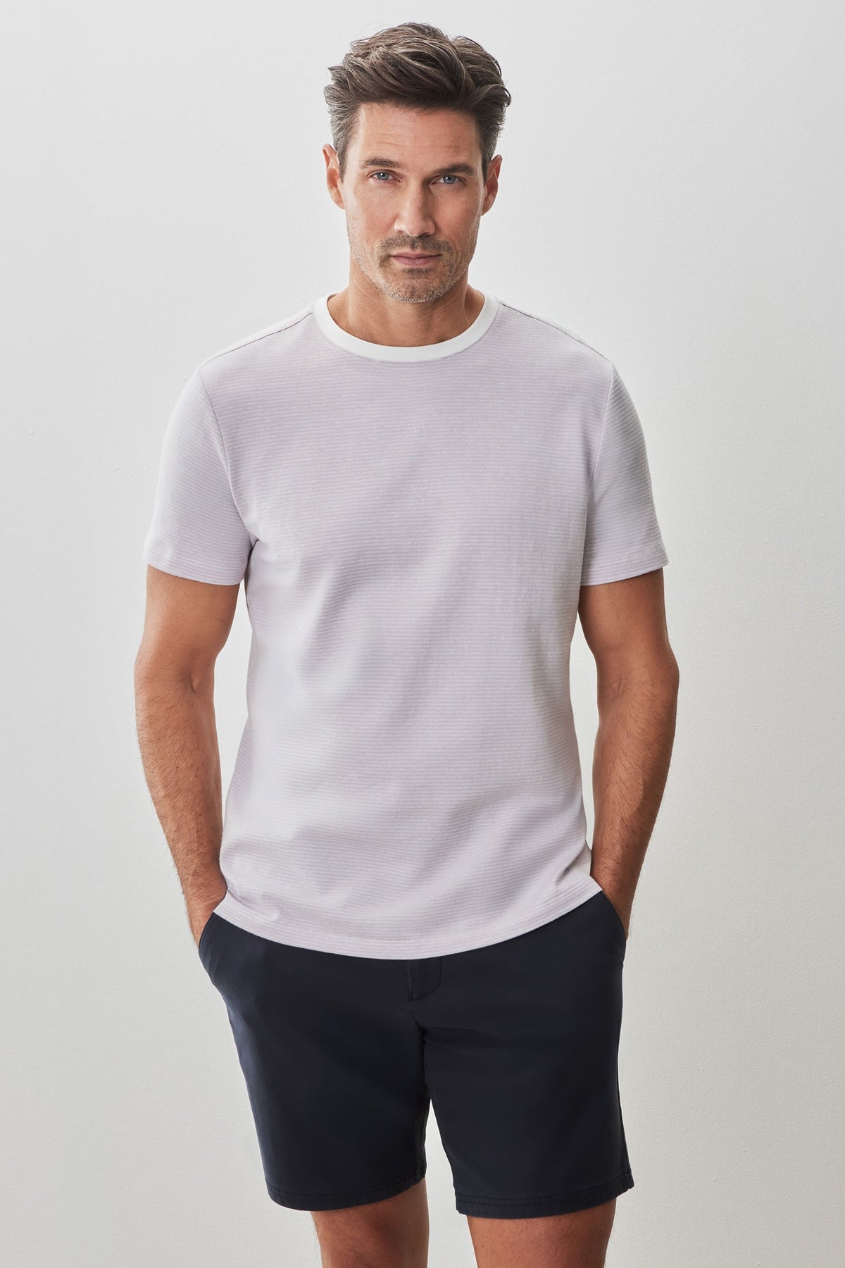 T-shirt col rond pour homme par Robert Barakett | RB51126 Fitch Lavande | Machemise.ca, vêtements mode pour hommes