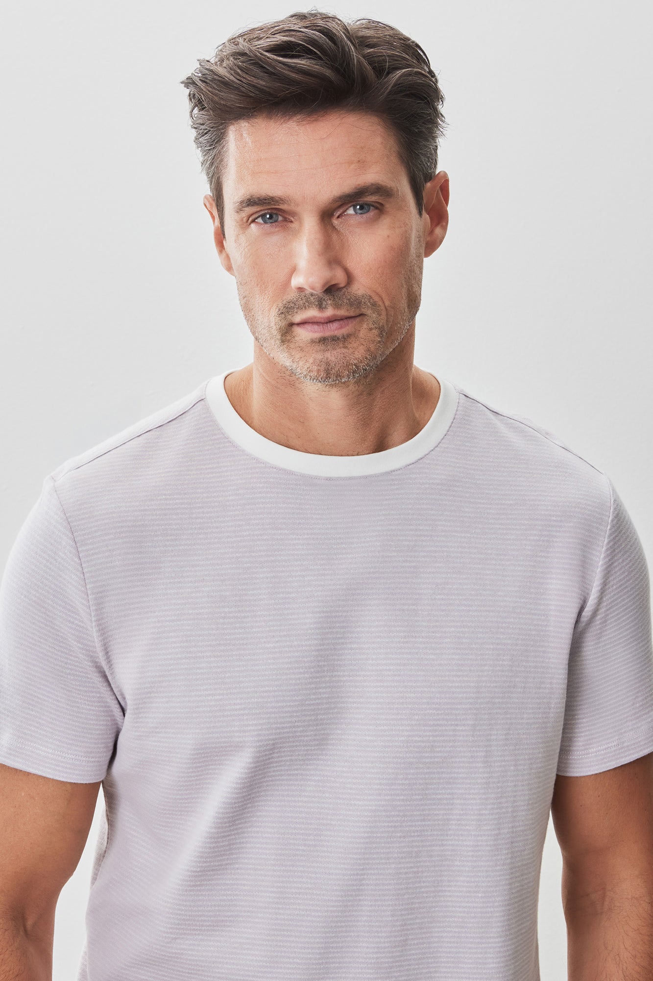 T-shirt col rond pour homme par Robert Barakett | RB51126 Fitch Lavande | Machemise.ca, vêtements mode pour hommes
