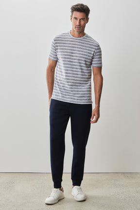 T-shirt col rond pour homme par Robert Barakett | RB51128 Hockney Bleu | Machemise.ca, vêtements mode pour hommes