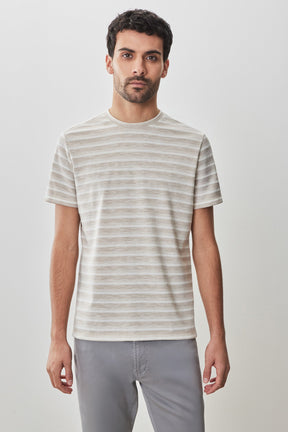 T-shirt col rond pour homme par Robert Barakett | RB51128 Hockney Beige | Machemise.ca, vêtements mode pour hommes