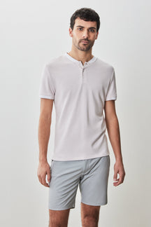 T-Shirt henley pour homme par Robert Barakett | RB51166 Tessio Rose Clair | Machemise.ca, vêtements mode pour hommes