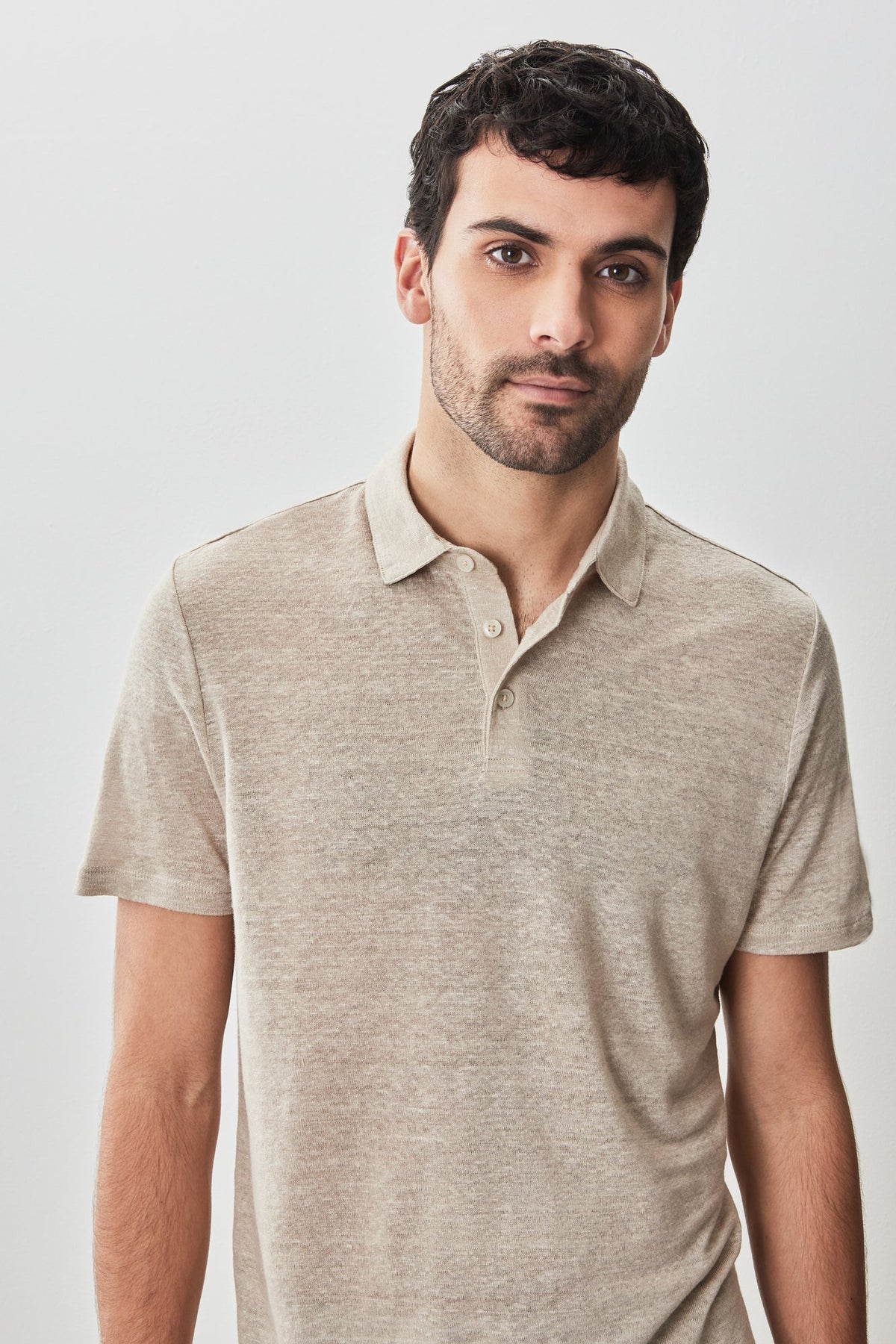 Polo pour homme par Robert Barakett | RB51171 Boyce Beige | Machemise.ca, vêtements mode pour hommes