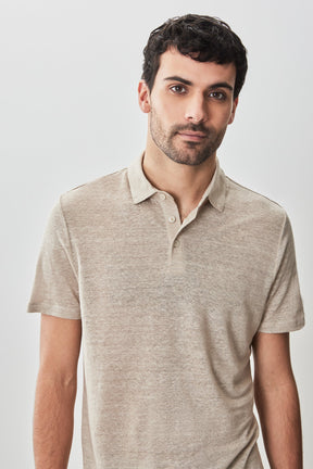 Polo pour homme par Robert Barakett | RB51171 Boyce Beige | Machemise.ca, vêtements mode pour hommes