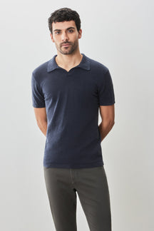 Polo à manches courtes pour homme par Robert Barakett | RB51196 South Shore Bleu Marine | Machemise.ca, vêtements mode pour hommes