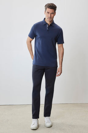 Polo "herringbone" pour homme par Robert Barakett | RB51236 Georgia Bleu Nuit | Machemise.ca, vêtements mode pour hommes