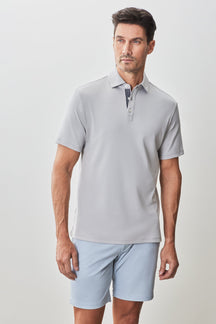 Polo "herringbone" pour homme par Robert Barakett | RB51236 Georgia Craie | Machemise.ca, vêtements mode pour hommes