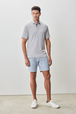 Polo "herringbone" pour homme par Robert Barakett | RB51236 Georgia Craie | Machemise.ca, vêtements mode pour hommes