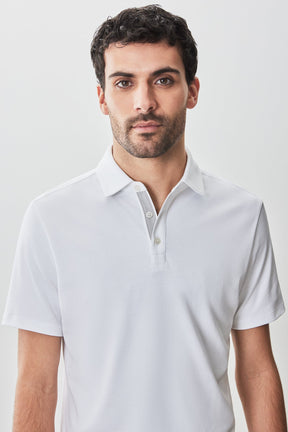 Polo "herringbone" pour homme par Robert Barakett | RB51236 Georgia Blanc | Machemise.ca, vêtements mode pour hommes