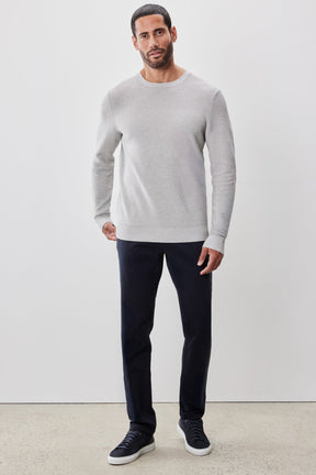 Chandail à manches longues col rond pour homme par Robert Barakett | Enrique RB52270 Gris Clair | Machemise.ca, vêtements mode pour hommes