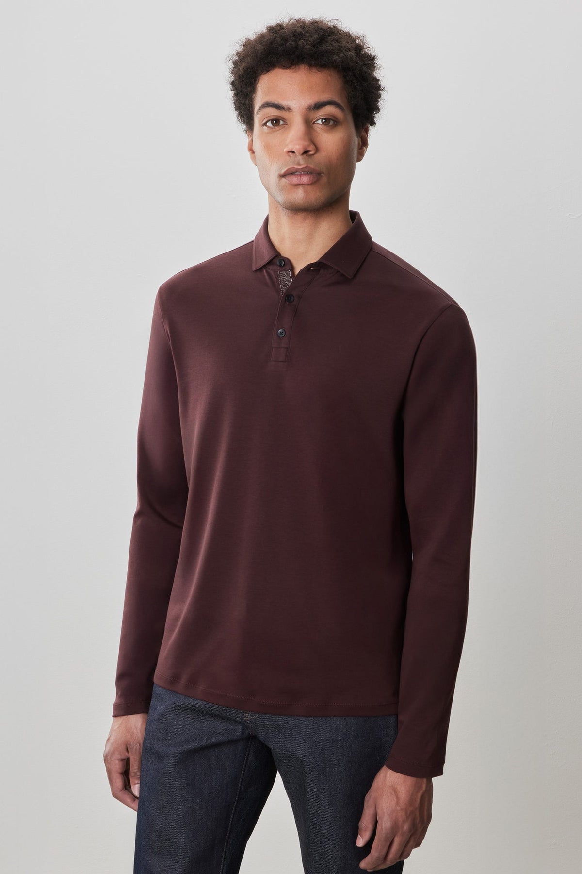 Polo M.L. chevron pour homme par Robert Barakett | RB52559 Georgia Bordeaux Foncé | Machemise.ca, vêtements mode pour hommes