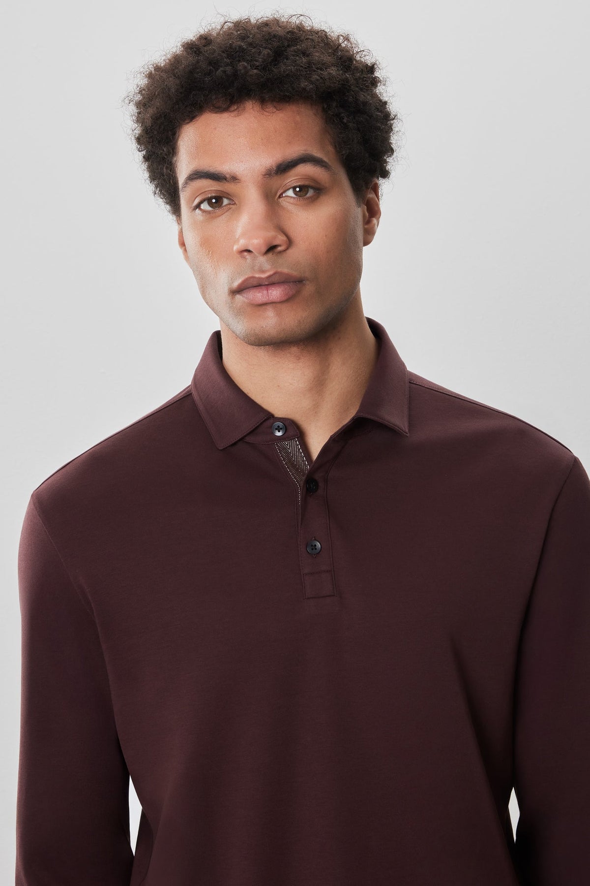 Polo M.L. chevron pour homme par Robert Barakett | RB52559 Georgia Bordeaux Foncé | Machemise.ca, vêtements mode pour hommes
