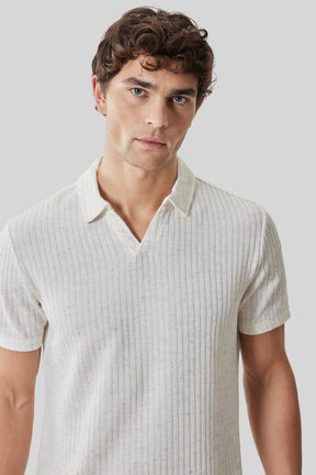 Polo col ouvert pour homme par Robert Barakett | RB61029 Isadore Cygne | Machemise.ca, vêtements mode pour hommes