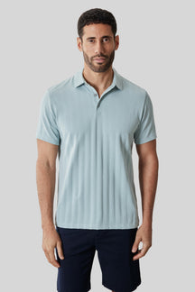 Polo pour homme par Robert Barakett | RB61050 Caspian Sarcelle Poussiéreuse | Machemise.ca, vêtements mode pour hommes