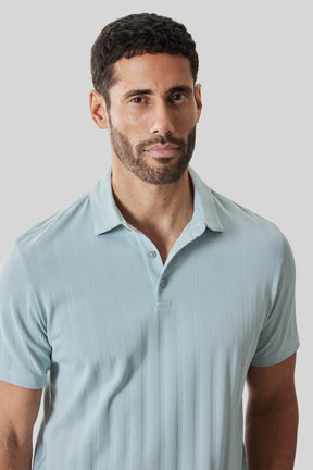 Polo pour homme par Robert Barakett | RB61050 Caspian Sarcelle Poussiéreuse | Machemise.ca, vêtements mode pour hommes