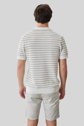 Polo col ouvert pour homme par Robert Barakett | RB61103 Stellan Blanc | Machemise.ca, vêtements mode pour hommes