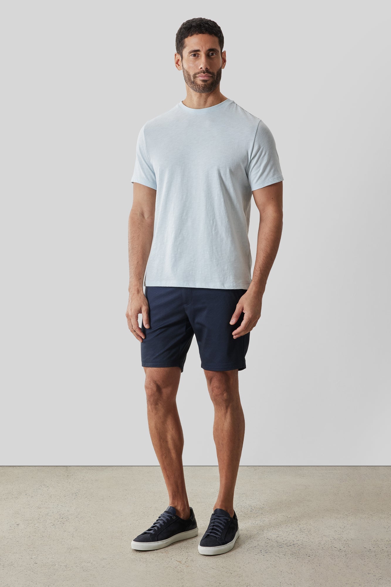 T-Shirt slub pour homme par Robert Barakett | RB61127 Brightwood Brume Bleue | Machemise.ca, vêtements mode pour hommes