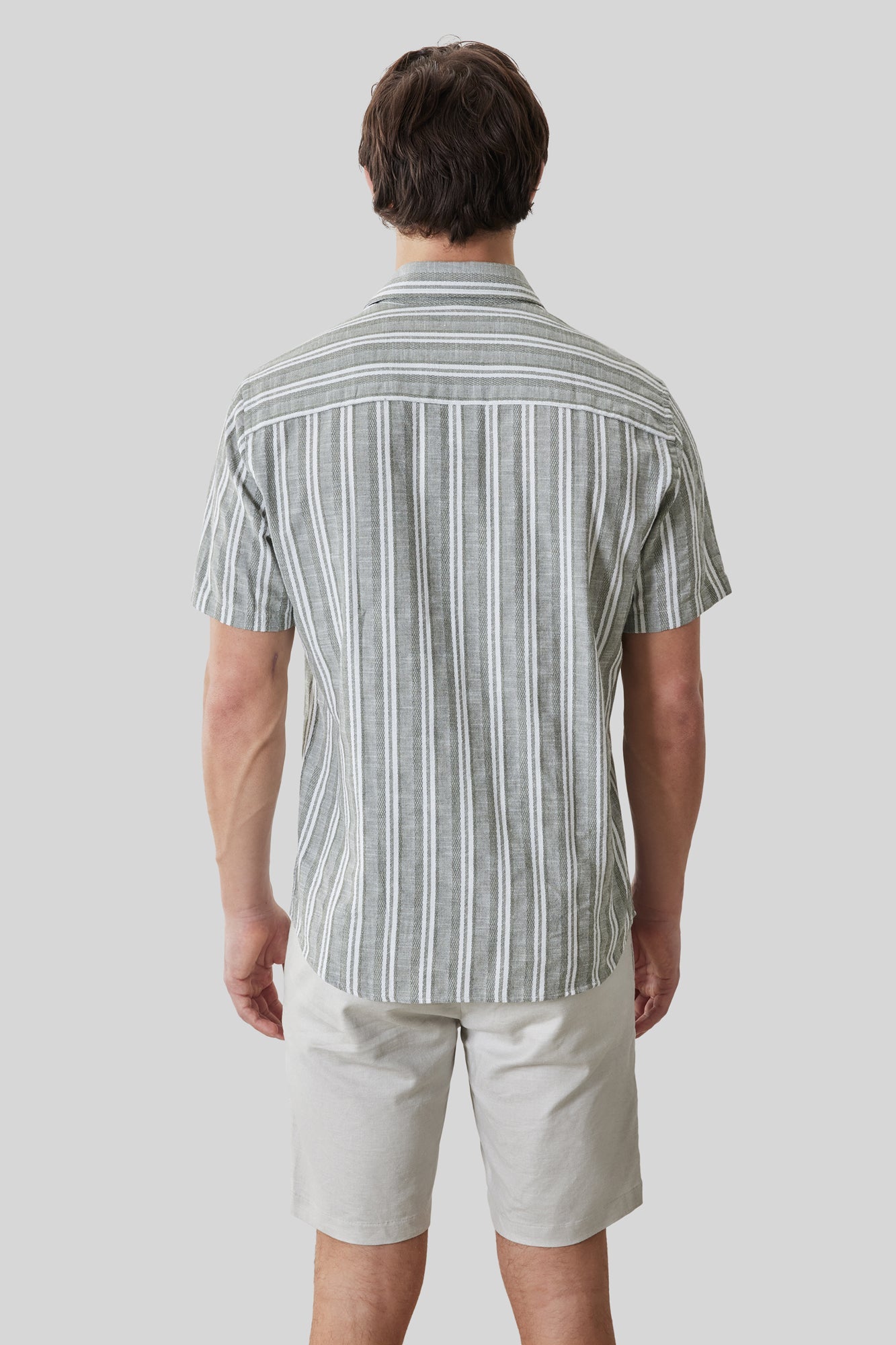 Chemise tissée pour homme par Robert Barakett | RB61150 Daiki Olive Crépuscule | Machemise.ca, vêtements mode pour hommes