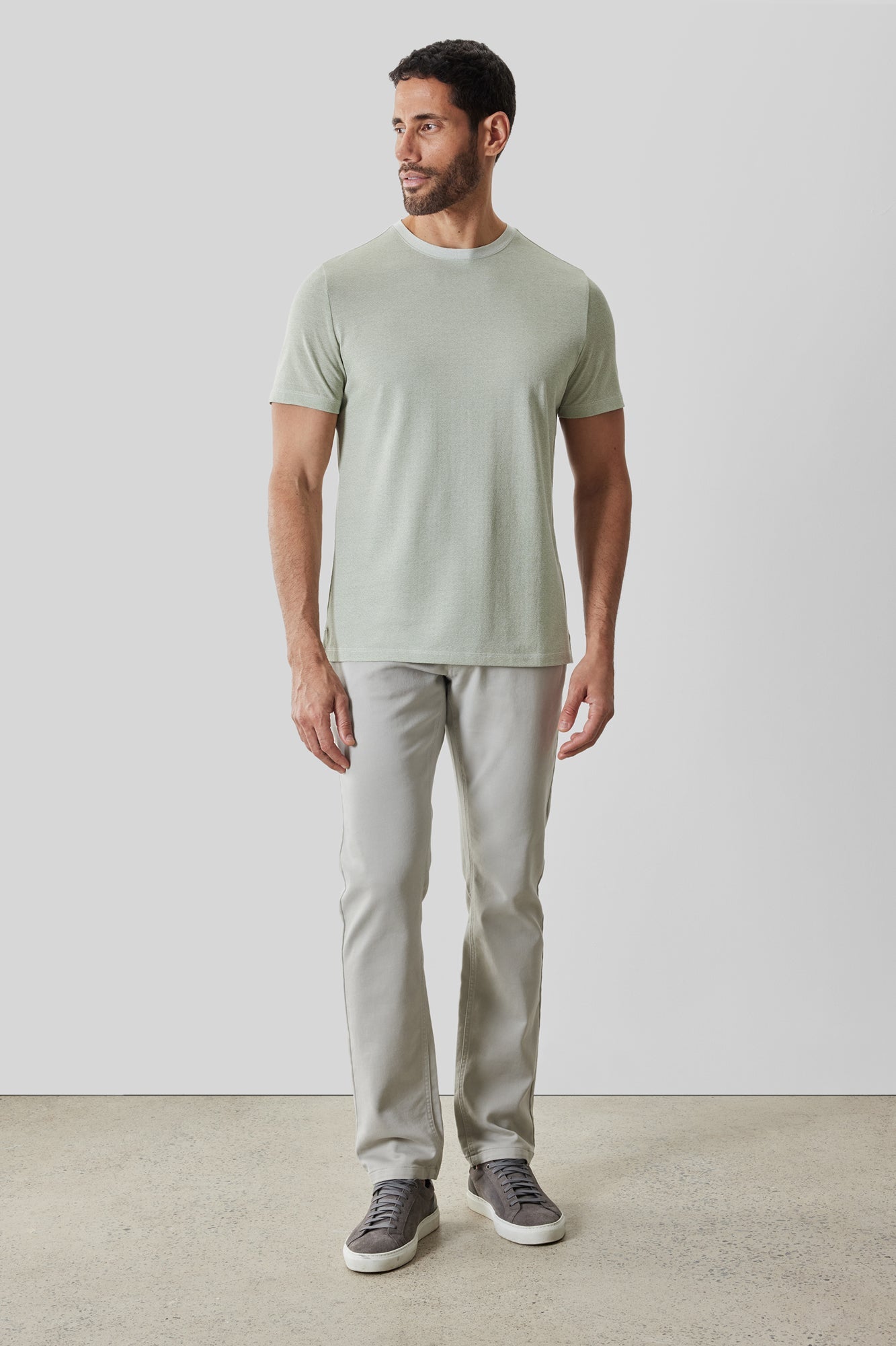 T-Shirt col rond pour homme par Robert Barakett | RB61191 Roscoe Vert Désert | Machemise.ca, vêtements mode pour hommes