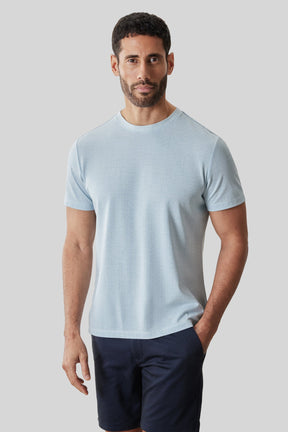 T-Shirt col rond pour homme par Robert Barakett | RB61191 Roscoe Bleu Frais | Machemise.ca, vêtements mode pour hommes