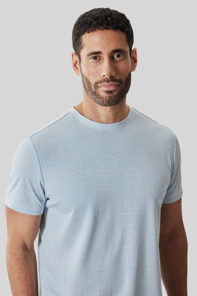 T-Shirt col rond pour homme par Robert Barakett | RB61191 Roscoe Bleu Frais | Machemise.ca, vêtements mode pour hommes