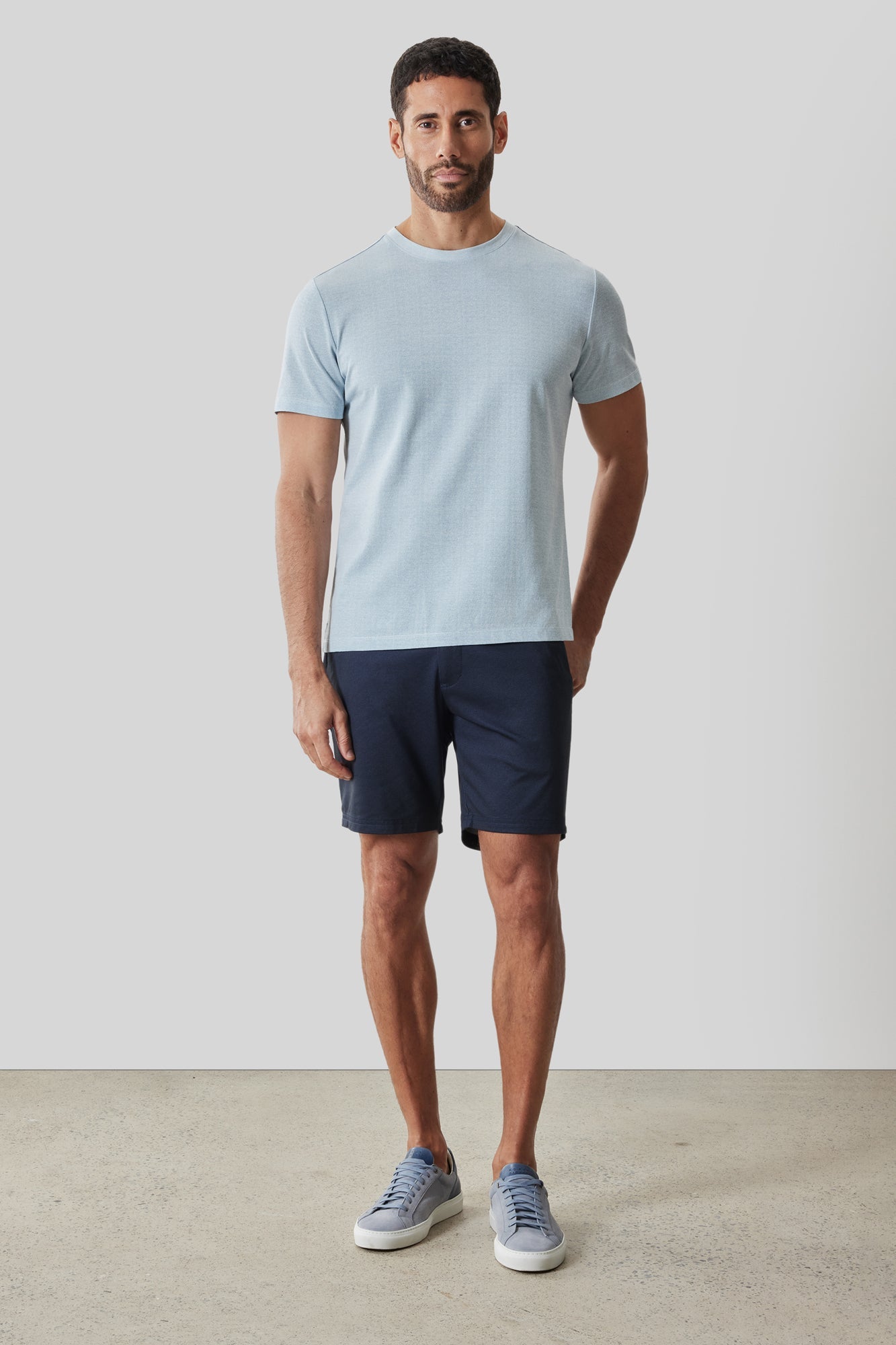 T-Shirt col rond pour homme par Robert Barakett | RB61191 Roscoe Bleu Frais | Machemise.ca, vêtements mode pour hommes