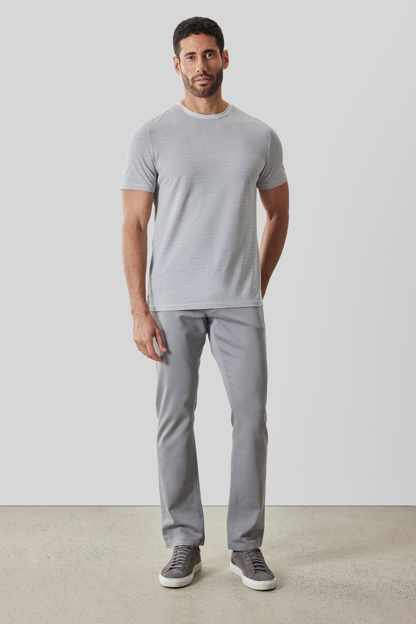 T-Shirt col rond pour homme par Robert Barakett | RB61191 Roscoe Gris Minéral | Machemise.ca, vêtements mode pour hommes