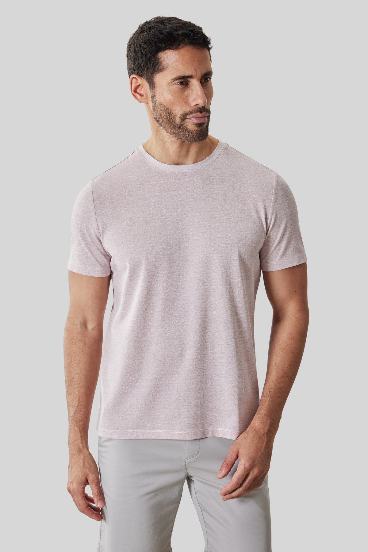 T-Shirt col rond pour homme par Robert Barakett | RB61191 Roscoe Rose | Machemise.ca, vêtements mode pour hommes