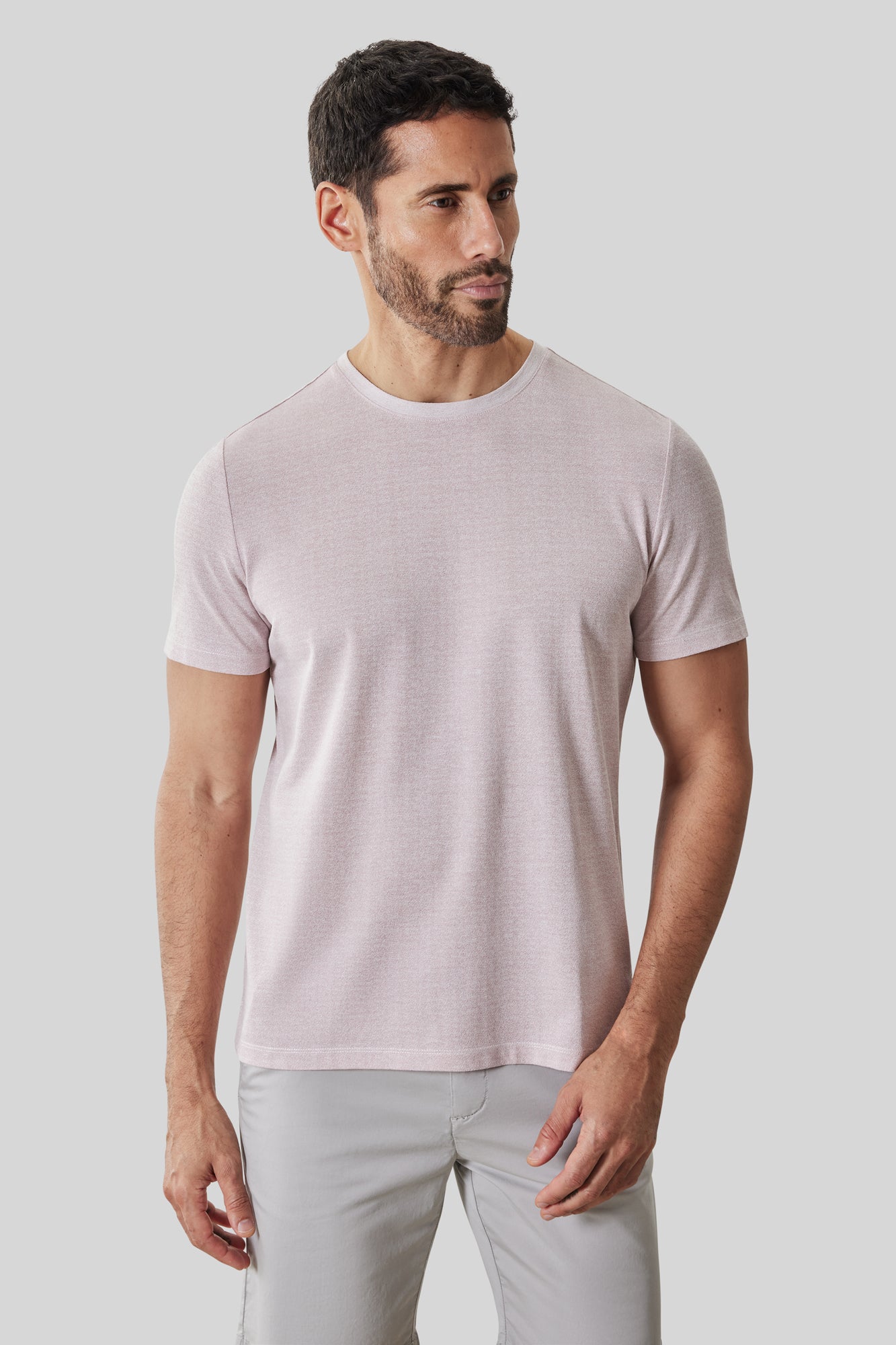 T-Shirt col rond pour homme par Robert Barakett | RB61191 Roscoe Rose | Machemise.ca, vêtements mode pour hommes